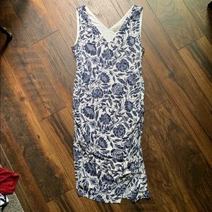 Floral V-Neck Maternity Dress